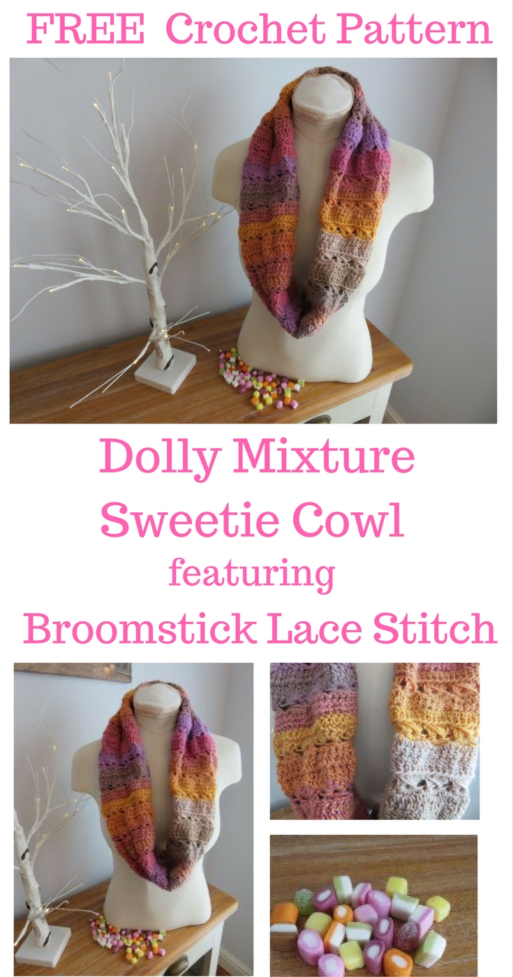 Dolly Mixture Sweetie Crochet Cowl Crochet247.com
