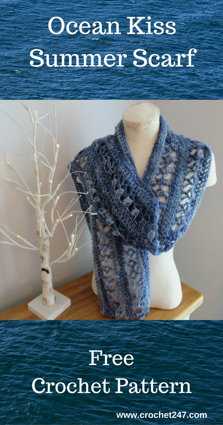 Ocean Kiss Summer Scarf Crochet247