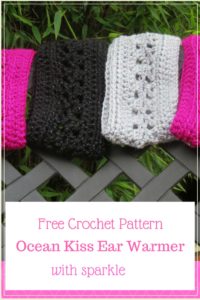 Ocean Kiss Ear Warmer with sparkle