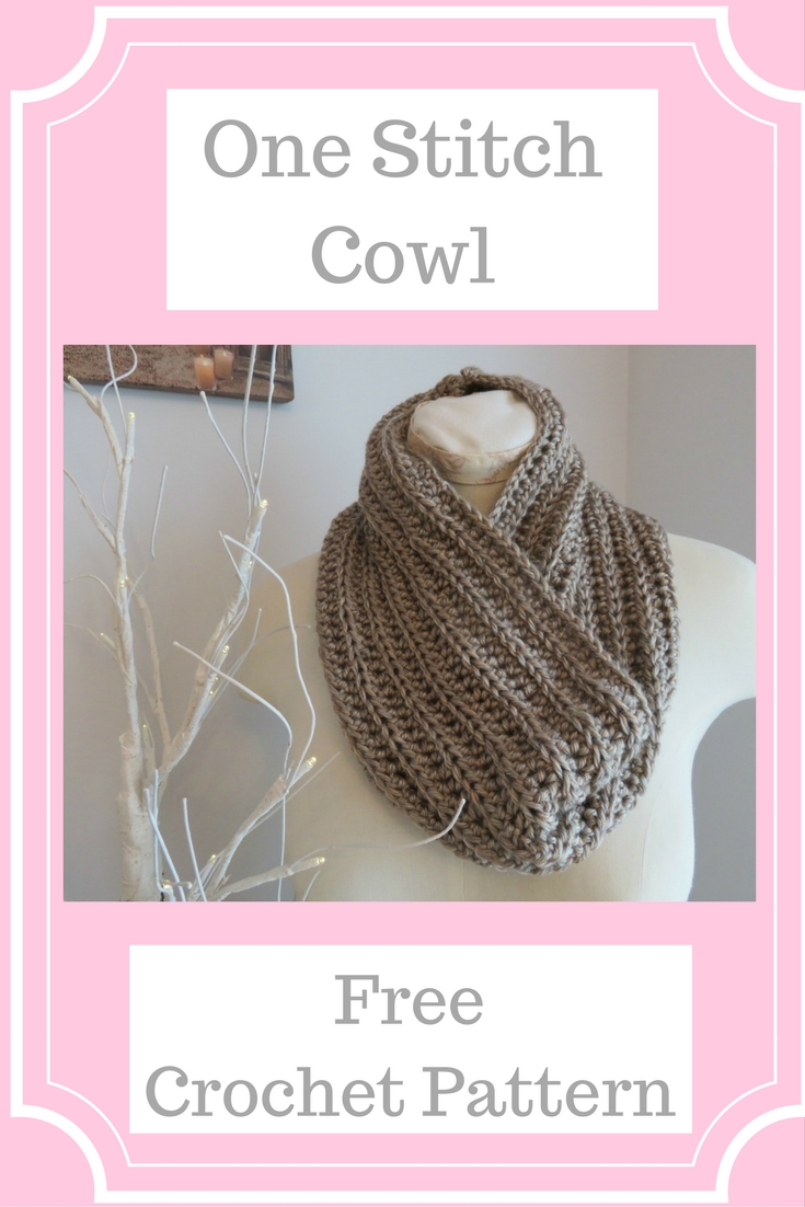 One Stitch Cowl Quick & Easy Crochet a gift in under 2 hours